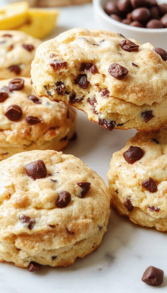 Close-up of freshly baked power-packed morning biscuits on a rustic wooden plate, showcasing their golden crust and hearty texture.