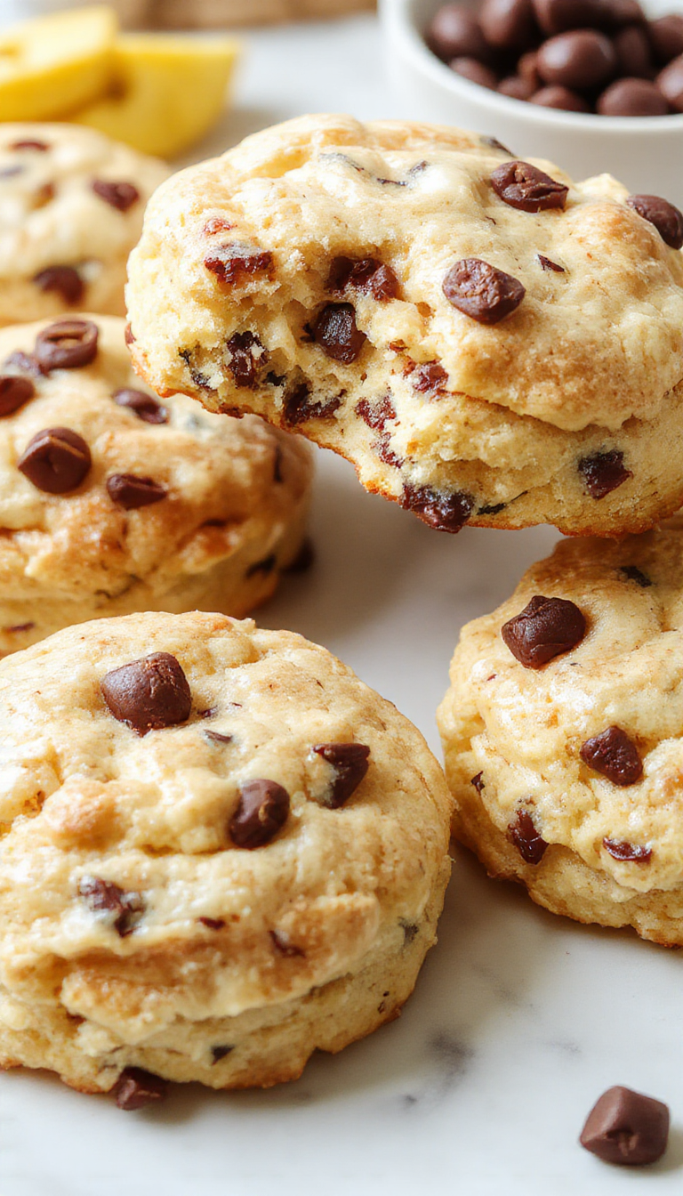 Close-up of freshly baked power-packed morning biscuits on a rustic wooden plate, showcasing their golden crust and hearty texture.