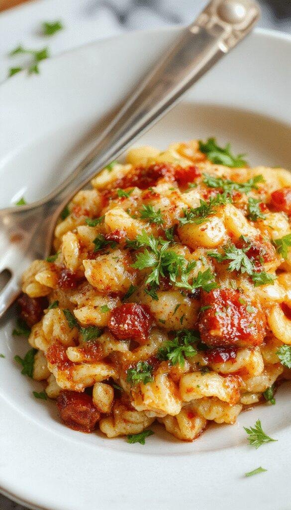 A vibrant plate of The Ultimate Orzo Dinner featuring colorful vegetables, tender orzo pasta, and fresh herbs on a rustic wooden table.