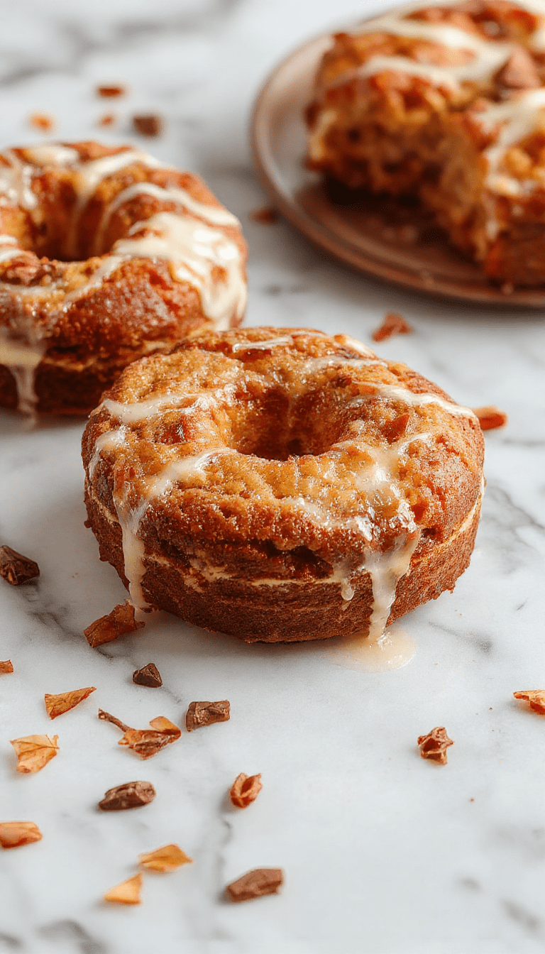 A golden brown slice of apple cider pound cake with a dusting of powdered sugar, topped with fresh apple slices and a drizzle of caramel sauce on a rustic wooden plate, with fall leaves and cinnamon sticks in the background, creating a warm and inviting seasonal dessert scene.