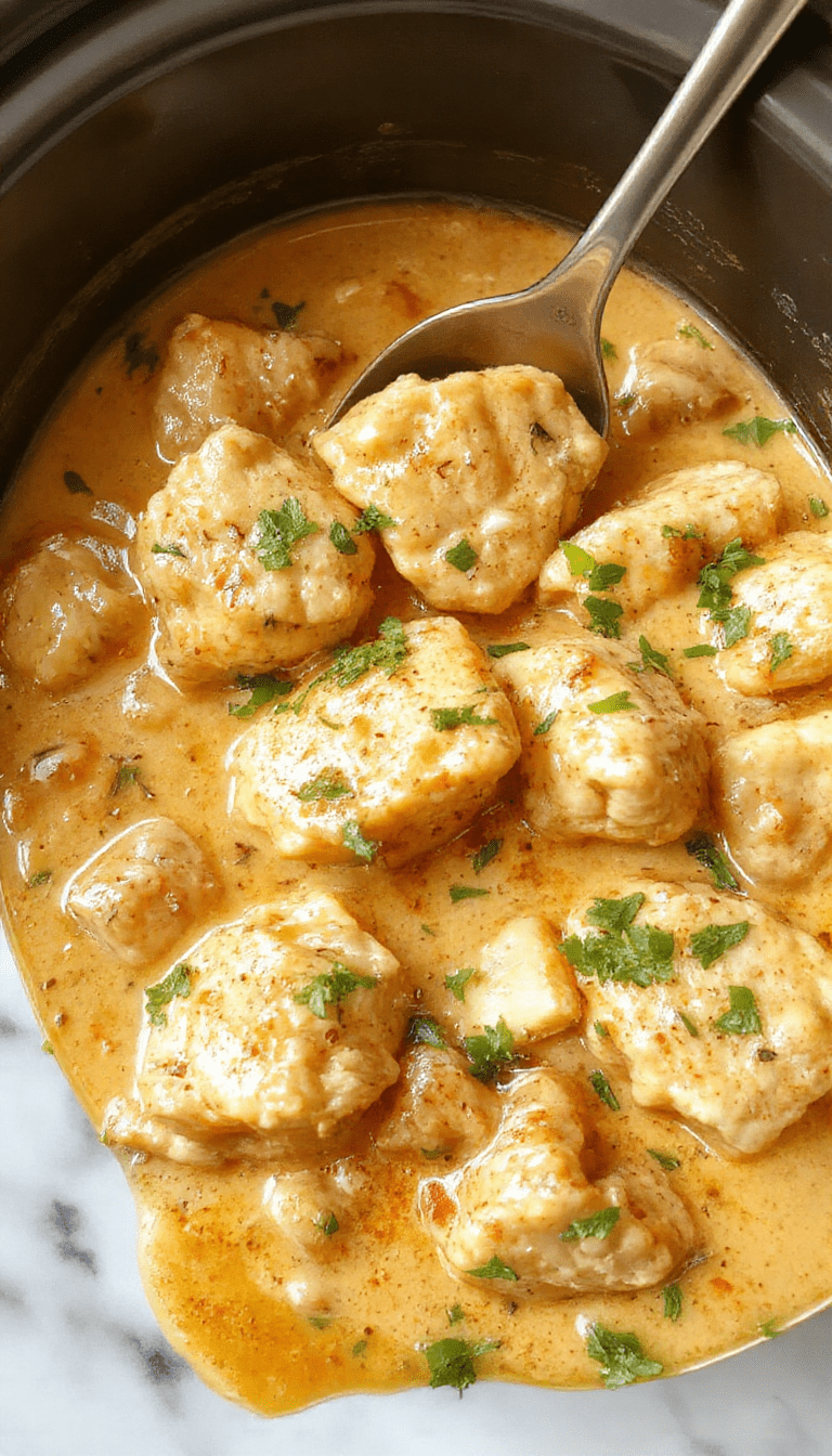 A vibrant bowl of creamy coconut chicken tikka masala featuring golden-brown chicken pieces immersed in a rich, creamy coconut sauce with hints of spices, garnished with fresh cilantro, served alongside steamed rice on a rustic wooden table.