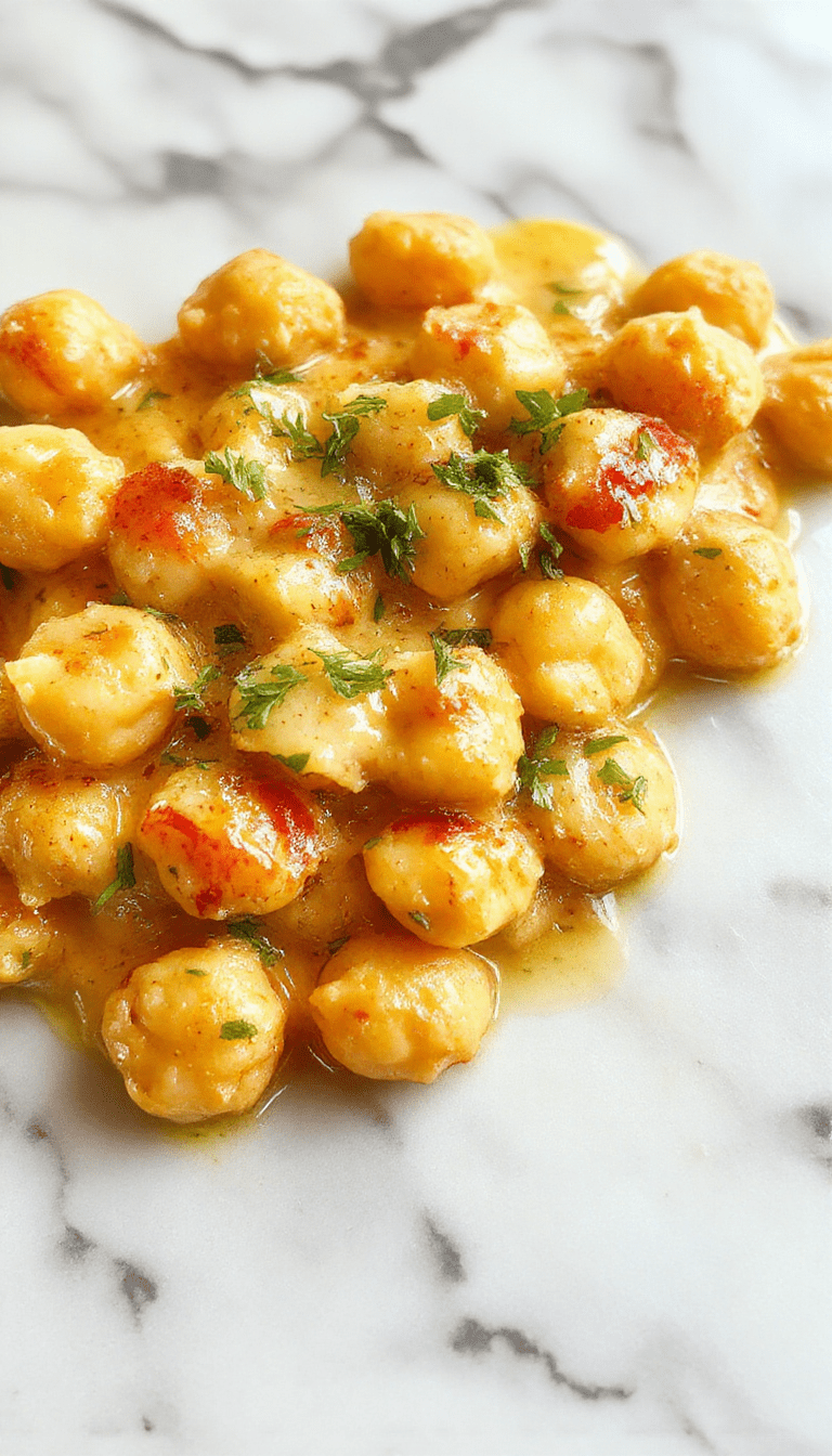 A vibrant plate featuring creamy butter chickpeas garnished with fresh cilantro, served alongside fluffy naan bread. The chickpeas are coated in a rich, glossy tomato-based sauce with specks of spices, presented in a rustic white dish on a wooden table with a colorful background.