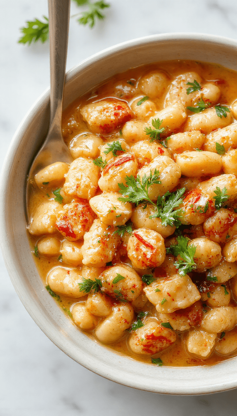 A close-up of a vibrant plate of creamy Tuscan butter beans garnished with fresh herbs, showcasing their rich texture and golden-brown color, styled with a rustic wooden background and drizzled with olive oil