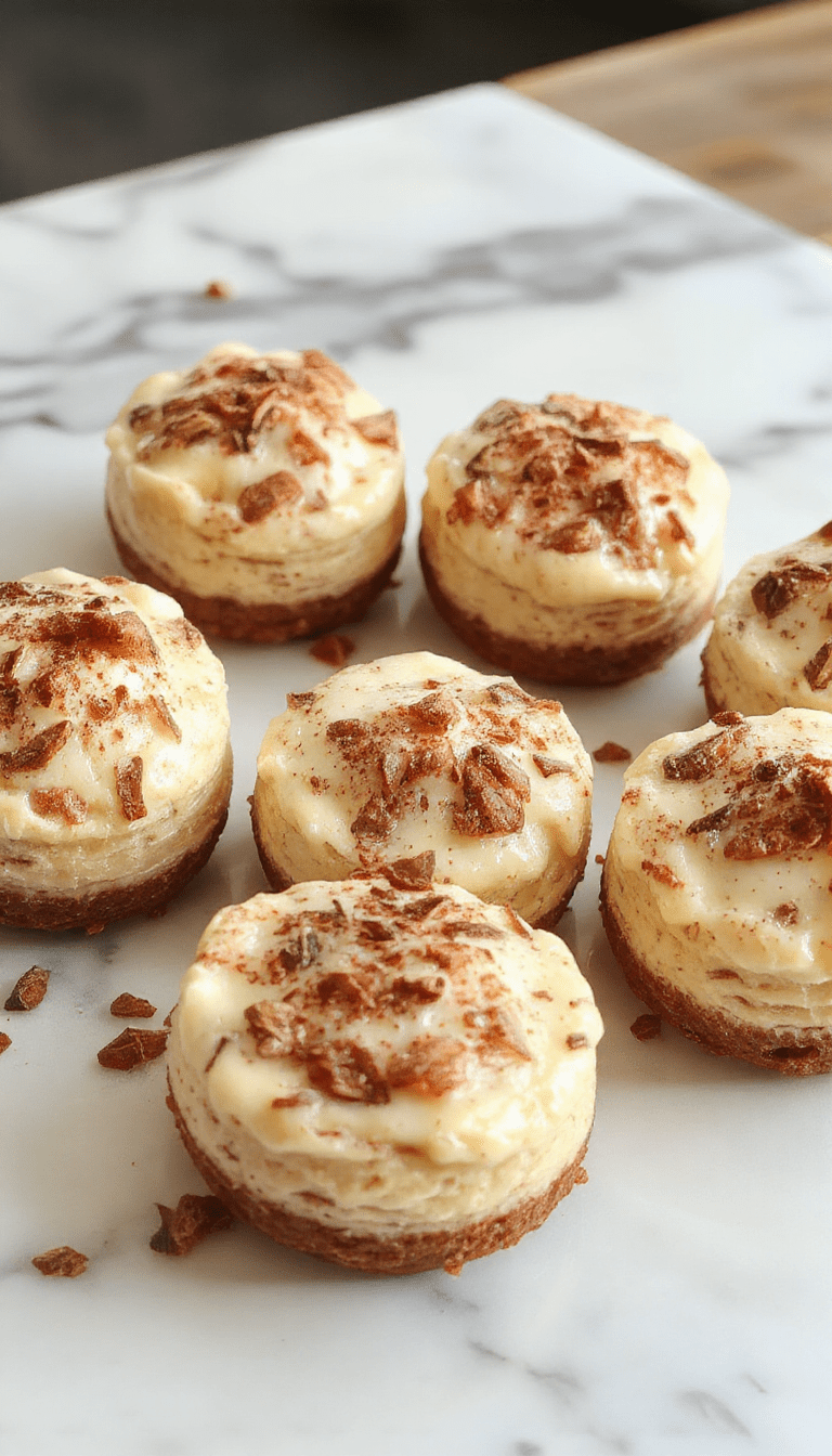 A slice of cinnamon cheesecake on a elegant white plate accented with cinnamon powder, a swirl of caramel sauce, golden-brown crust, topped with cinnamon dust and a dollop of whipped cream, set against a warm wooden background with a rustic spoon nearby.