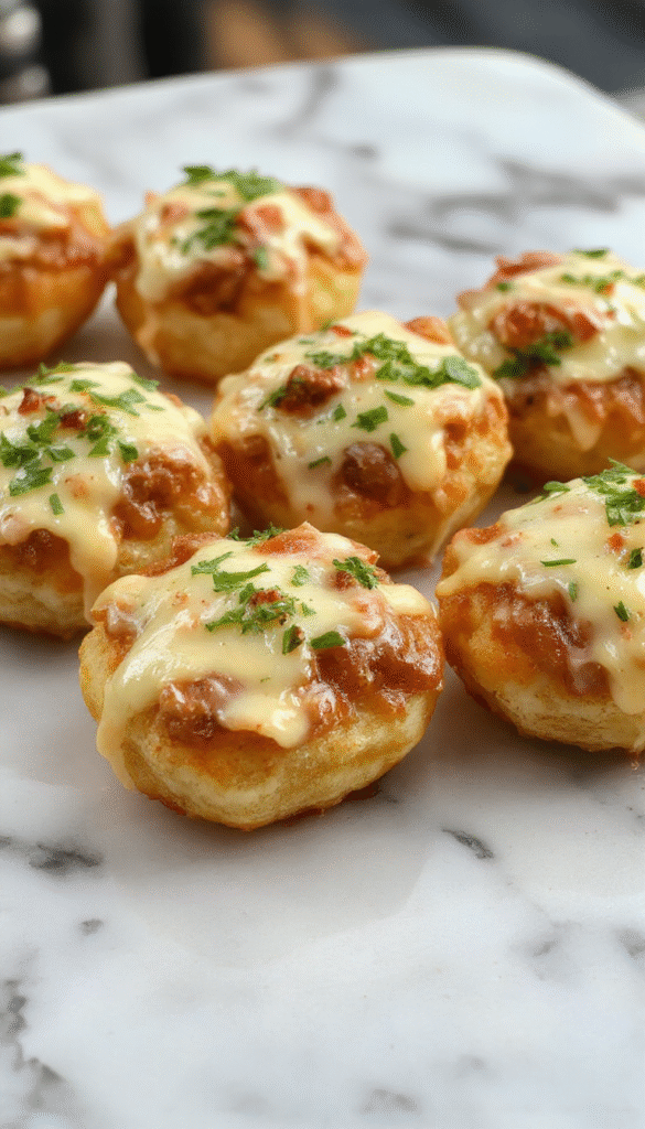A vibrant platter of golden crispy tater tot appetizers topped with melted cheese, crispy bacon bits, scallions, and a drizzle of sour cream on a rustic wooden table