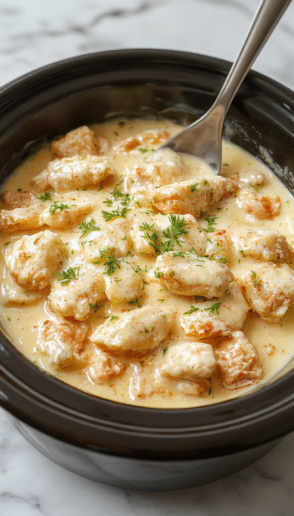 A bowls of creamy chicken alfredo on a rustic wooden table, topped with parsley and sprinkled with parmesan cheese, showcasing tender chicken pieces and smooth Alfredo sauce with a rich, velvety texture, garnished with fresh herbs for an inviting appeal.