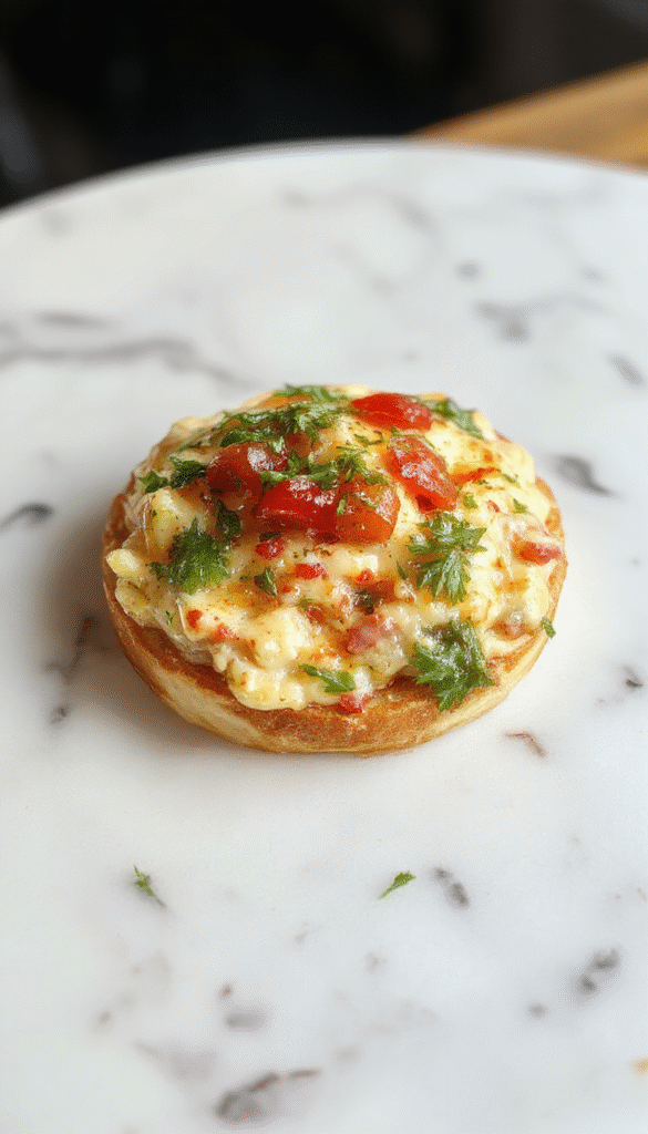 A vibrant bowl of bruschetta dip featuring chopped red tomatoes, fresh basil, and garlic, topped with shredded cheese and served with crusty bread slices arranged on a rustic wooden platter, garnished with extra basil leaves, showcasing a colorful, textured, and inviting presentation.