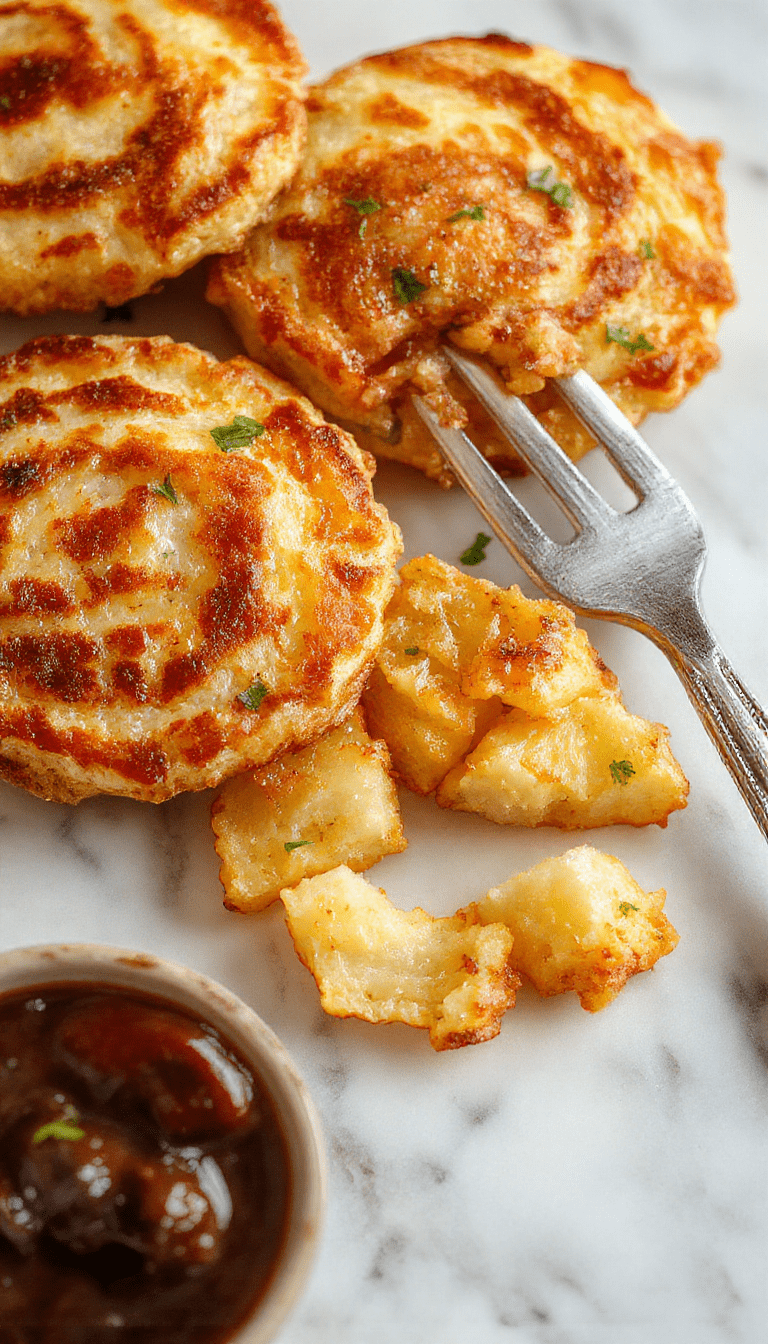 Golden-brown German potato pancakes arranged on a rustic wooden plate, topped with chopped fresh herbs and served alongside a dollop of sour cream, with a textured crispy exterior and tender interior, garnished with lemon wedges and pepper for a vibrant presentation.