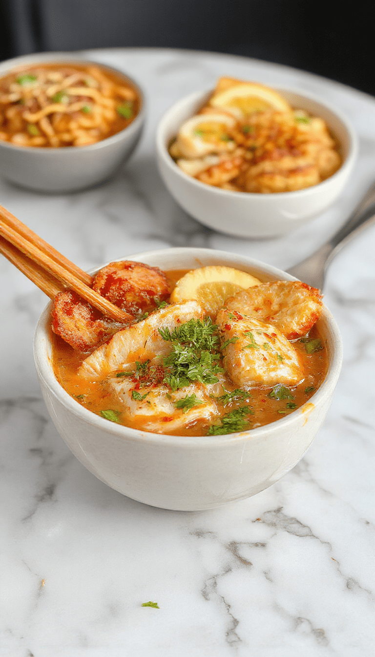 A vibrant bowl of marry me chicken ramen featuring tender shredded chicken, glossy noodles, and a rich creamy broth garnished with green onions and sesame seeds, set on a rustic wooden table with chopsticks resting beside the bowl.